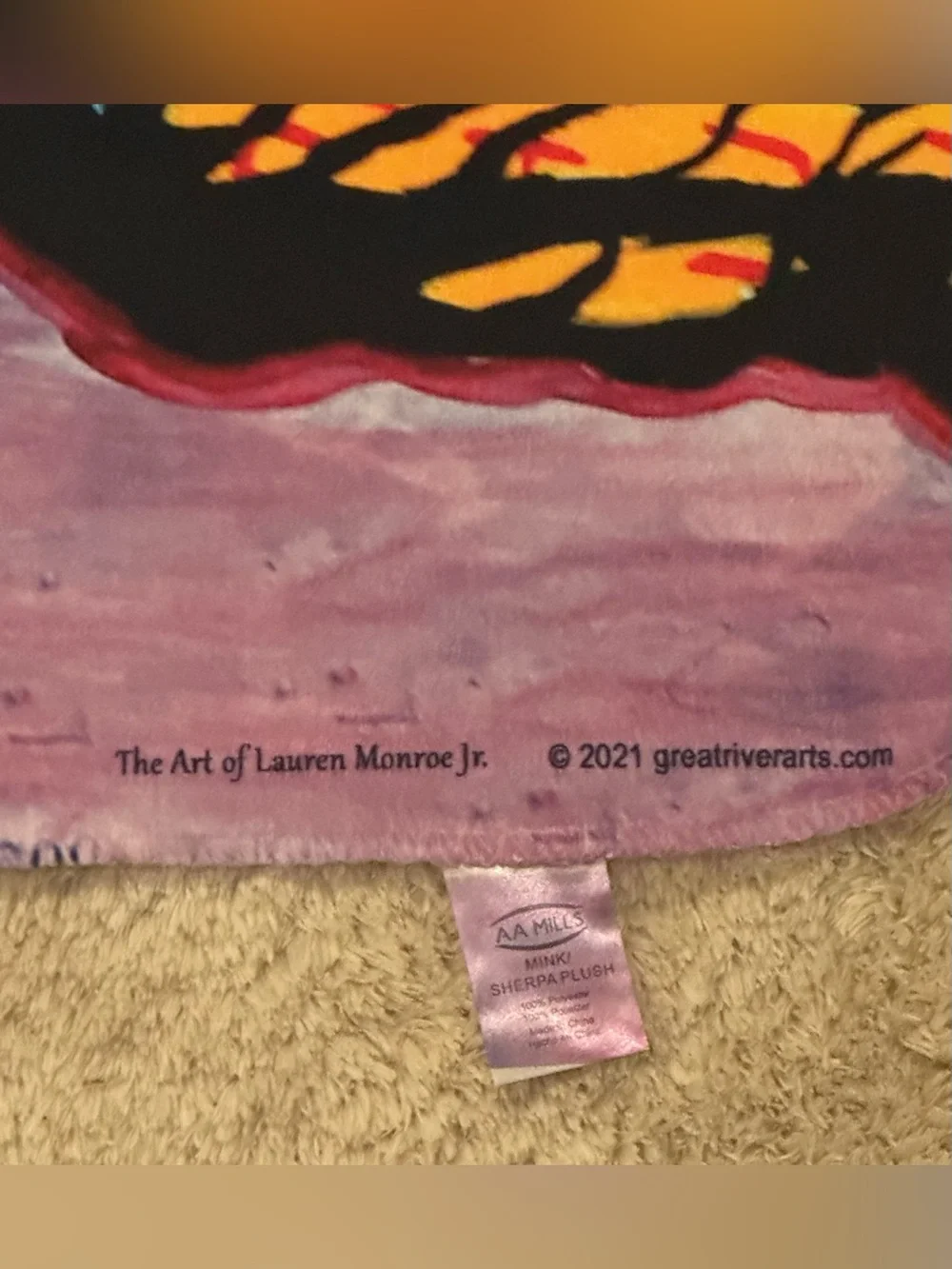 Limited Edition Lauren Monroe Jr Sherpa Blanket, “Medicine Is Good”